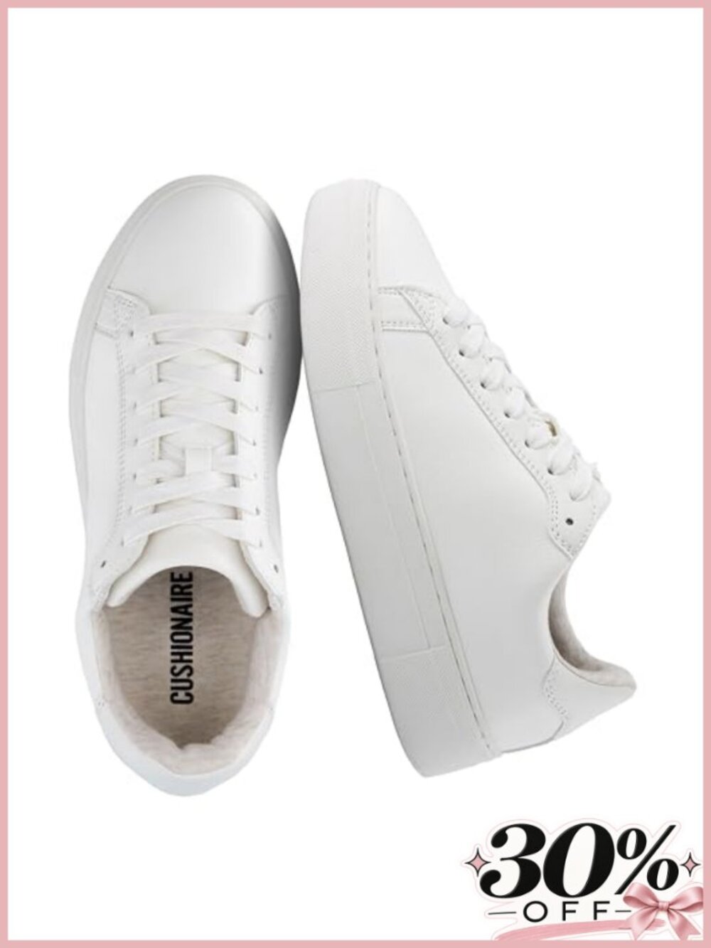 Women's Platform Lace Up Sneakers Vegan Leather Comfort Foam Casual